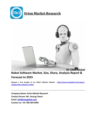 Robot Software Market Growth, Size, Share, Industry Report and Forecast 2019-2025
