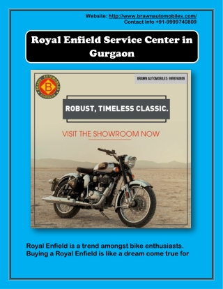 Royal Enfield Service Center in Gurgaon