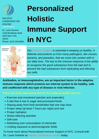 Personalized Holistic Immune Support in NYC