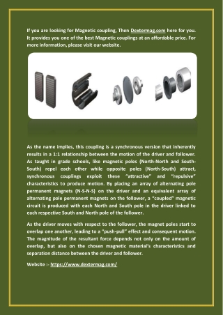 Magnetic coupling - Dextermag.com