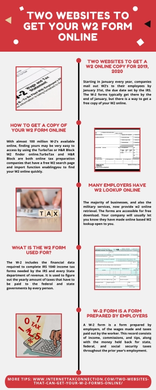 Two Websites to Get Your W2 Form Online
