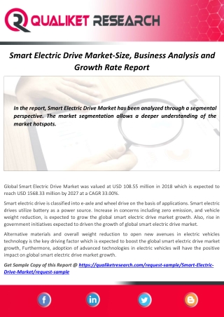 Global Smart Electric Drive Market: Industry Key Players, Trends, Share, Industry Size, Growth, Opportunities, Forecast