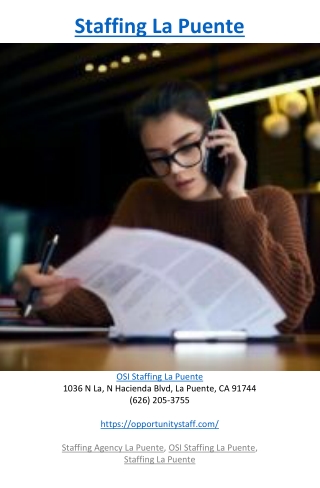 Staffing La Puente
