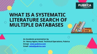 What is a systematic literature search of multiple databases? – Pubrica