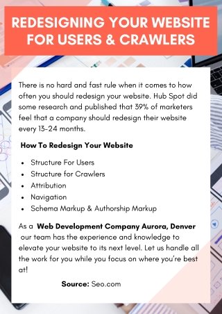 REDESIGNING YOUR WEBSITE FOR USERS & CRAWLERS