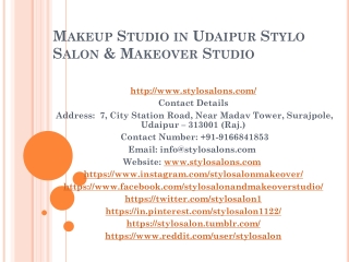 Makeup Studio in Udaipur Stylo Salon & Makeover Studio