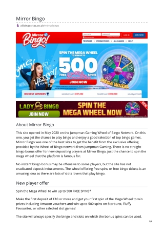 Mirror Bingo | Win Up To 500 Free Spins on Fluffy Favourites!