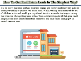 How To Get Real Estate Leads In The Simplest Way?