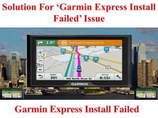 Solution for ‘Garmin Express Install Failed’ Issue