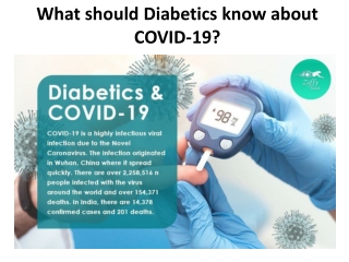 What should Diabetics know about COVID-19?