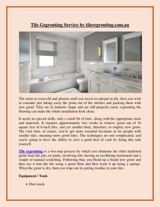 Tile Regrouting