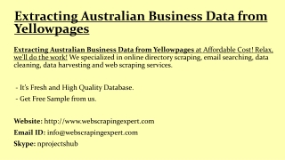 Extracting Australian Business Data from Yellowpages