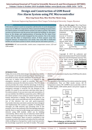 Design and Construction of GSM Based Fire Alarm System using PIC Microcontroller