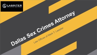 Dallas Sex Crimes Attorney