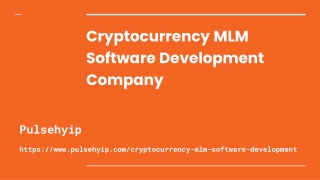 Cryptocurrency MLM Software Development Company