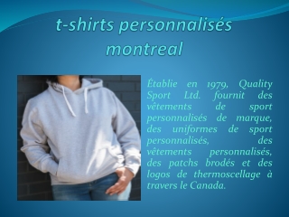 t-shirts personnalisés montreal