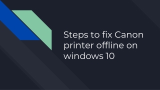 Steps to fix Canon printer offline on MAC issue