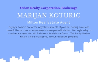 Real Estate Agent In Milton, Marijan Koturic