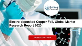 Electro-deposited Copper Foil, Global Market Research Report 2020