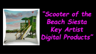 Scooter of the Beach Siesta Key Artist Digital Products