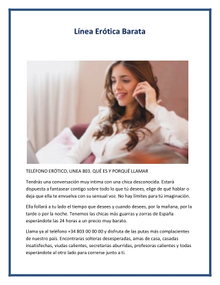 Línea Erótica Barata