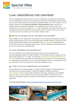 Vakantiehuis met zwembad