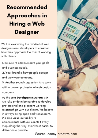 Recommended Approaches in Hiring a Web Designer