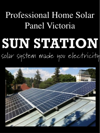 Professional Home Solar Panel Victoria