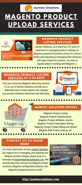 Magento Product Upload & Listing Services