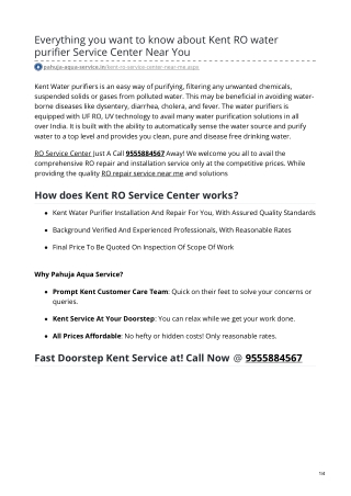 Kent Service Center Near Me 9555884567  Kent RO Service Near Me