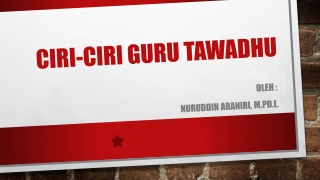 Ciri-ciri Guru Tawadhu