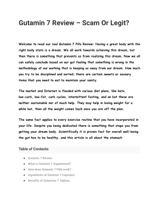 Gutamin 7 Reviews - Does Gutamin 7 Supplement Work Or ...