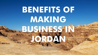 Benefits of Making Business in Jordan | Buy & Sell Business