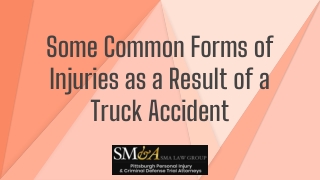 Some Common Forms Of Injuries As A Result Of A Truck Accident