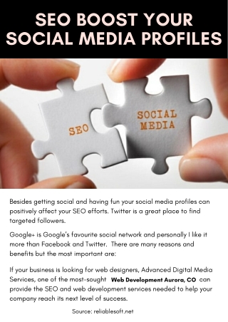 SEO Boost Your Social Media Profiles