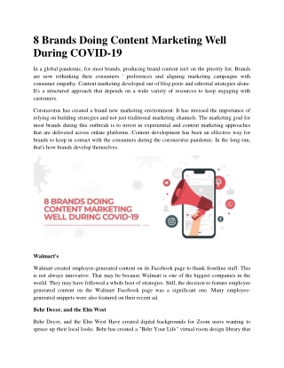 8 Brands Doing Content Marketing Well During COVID-19