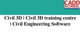 Civil 3D | Civil 3D training centre | Civil Engineering Software
