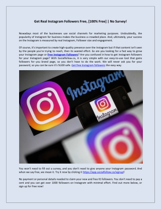 Free Instagram Followers