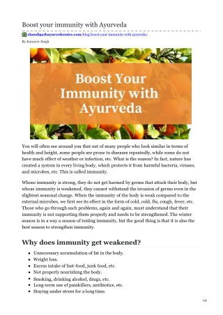 Ayurvedic remedies for improving immunity