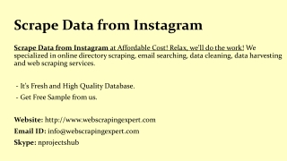 Scrape Data from Instagram