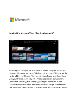How Do I Use Microsoft Video Editor On Windows 10?