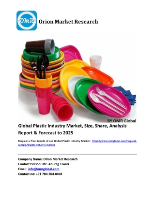 Global Plastic Industry Market Growth, Size, Share, Industry Report and Forecast 2019-2025