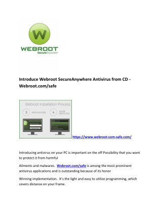 Introduce Webroot SecureAnywhere Antivirus from CD - Webroot.com/safe
