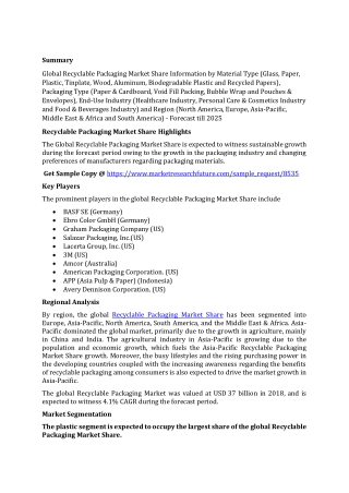 Recyclable Packaging Market Share