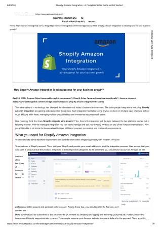 Shopify Amazon Integration is advantageous for your business growth