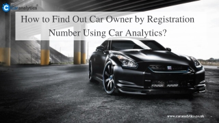 How Can You Find Car Owner Data Through A Reg Check?