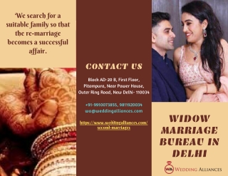 Know The Best Widow Marriage Bureau in Delhi