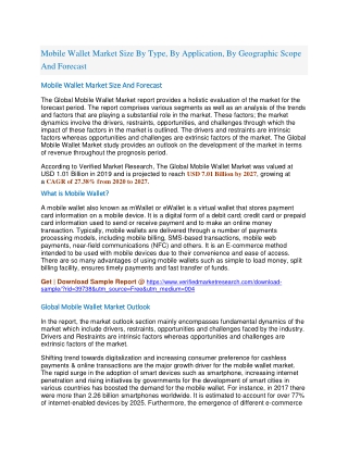 Mobile Wallet Market Size By Type, By Application, By Geographic Scope And Forecast