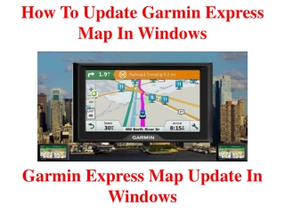 How to update Garmin Express Map in Windows