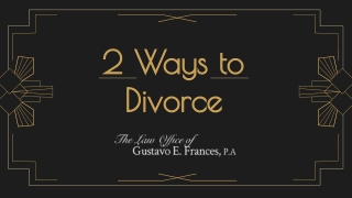 2 Ways to Divorce